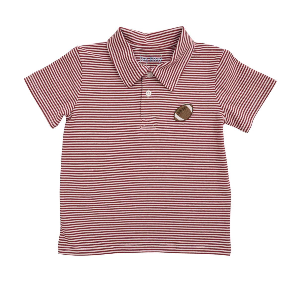 *PRE ORDER* Itsy Bitsy Football Polo- Crimson