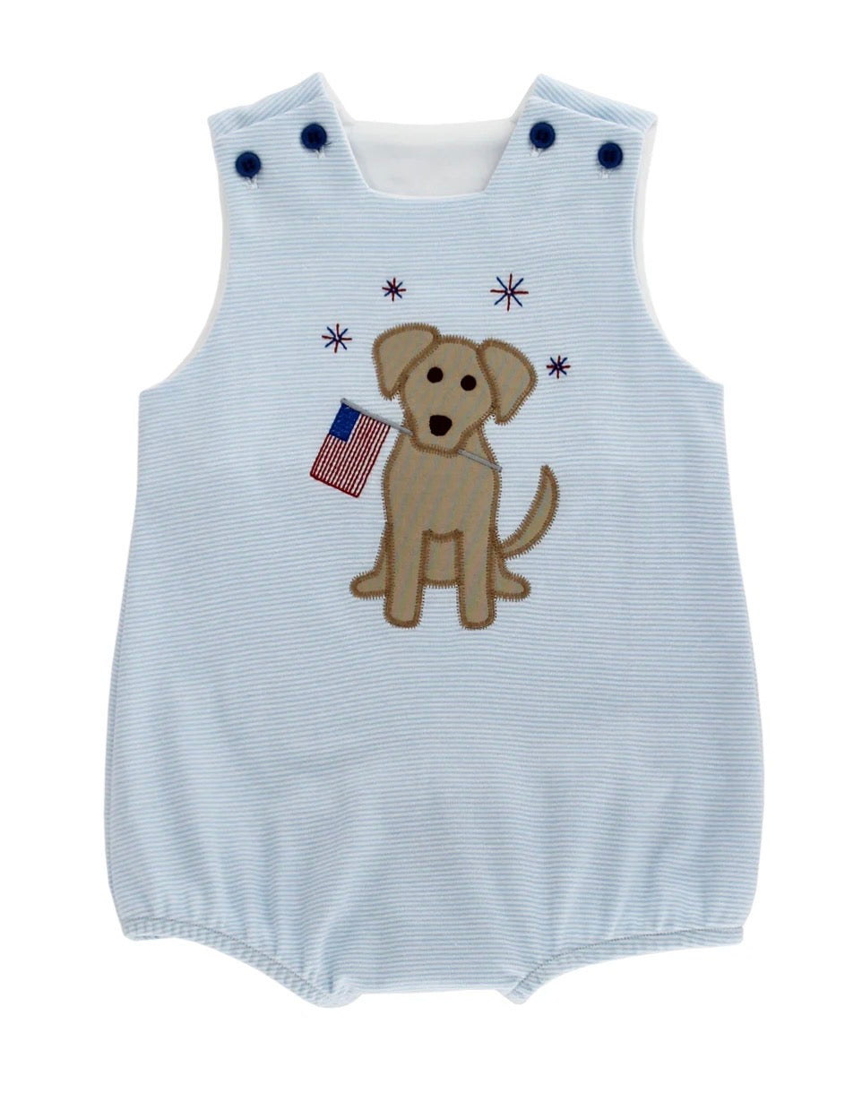 The Bailey Boys Patriotic Pup - Boys Knit Infant Bubble - Persnickety Shop
