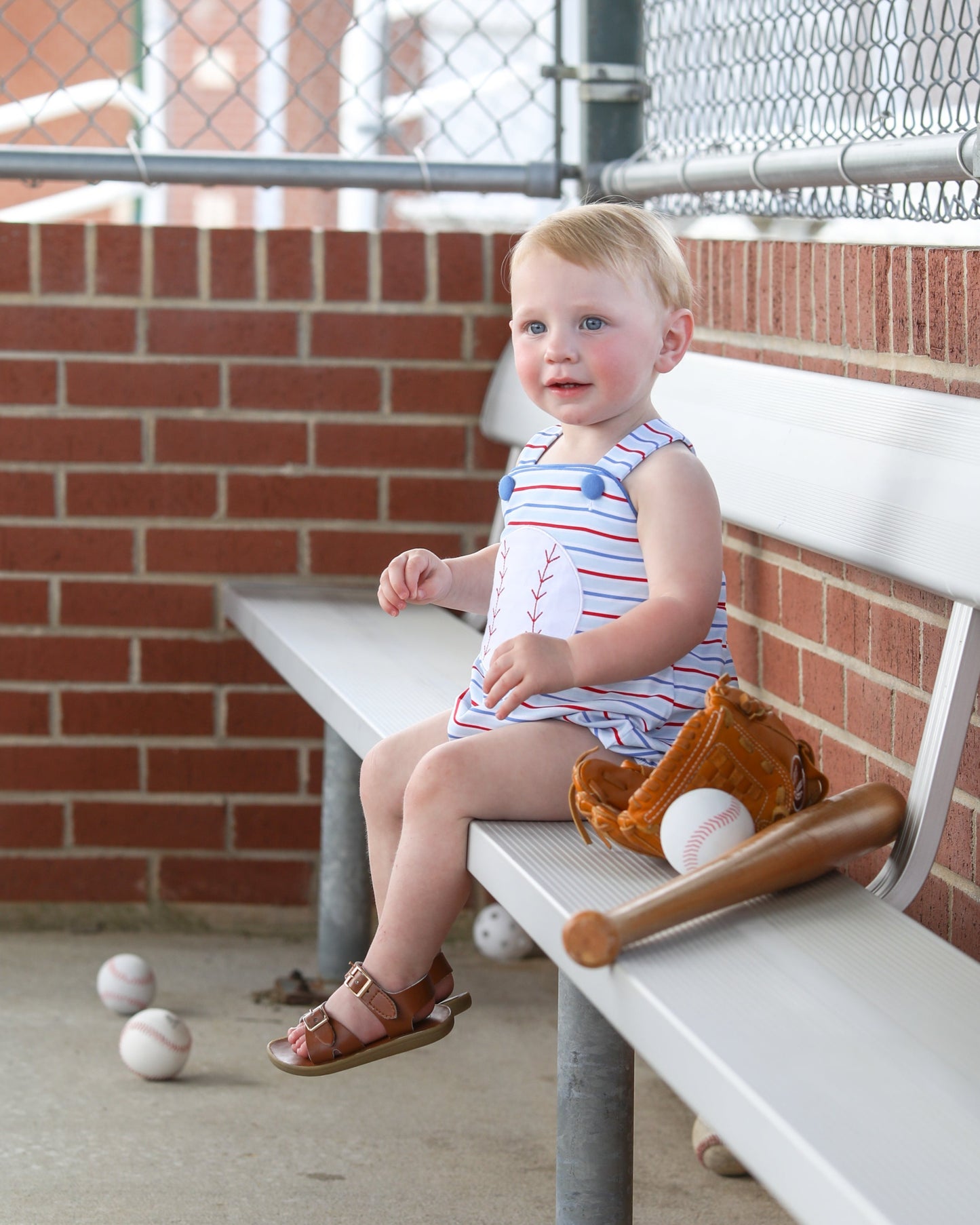 Trotter Street Kids Play Ball Sunsuit - Persnickety Shop