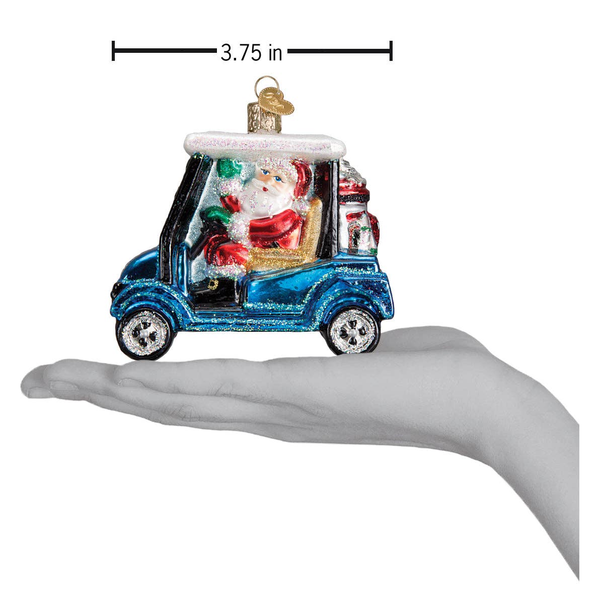 Golf Cart Santa Ornament: 40287 / 12_12_6_15_X / 3.25 X 3.75 X 2 - Persnickety Shop