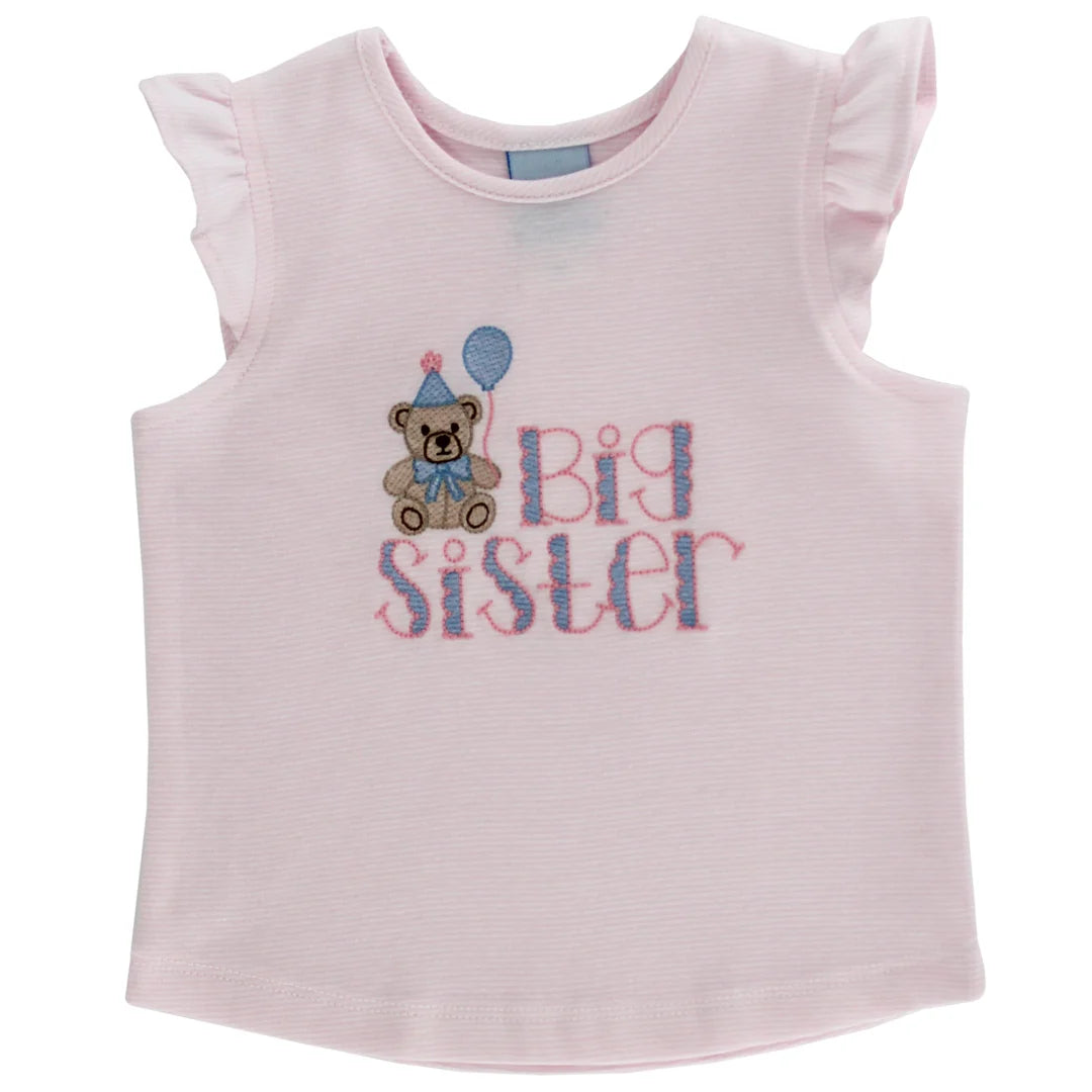 Bailey Boys Blue & White Stripe - Pink & White Stripe - Big Sister T-Shirt - Persnickety Shop