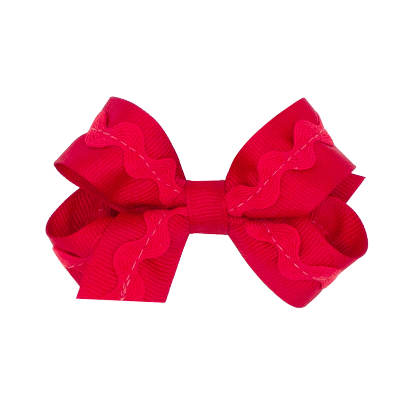 Grosgrain Hair Bow with Ric-Rac Trim Wee Ones - Persnickety Shop
