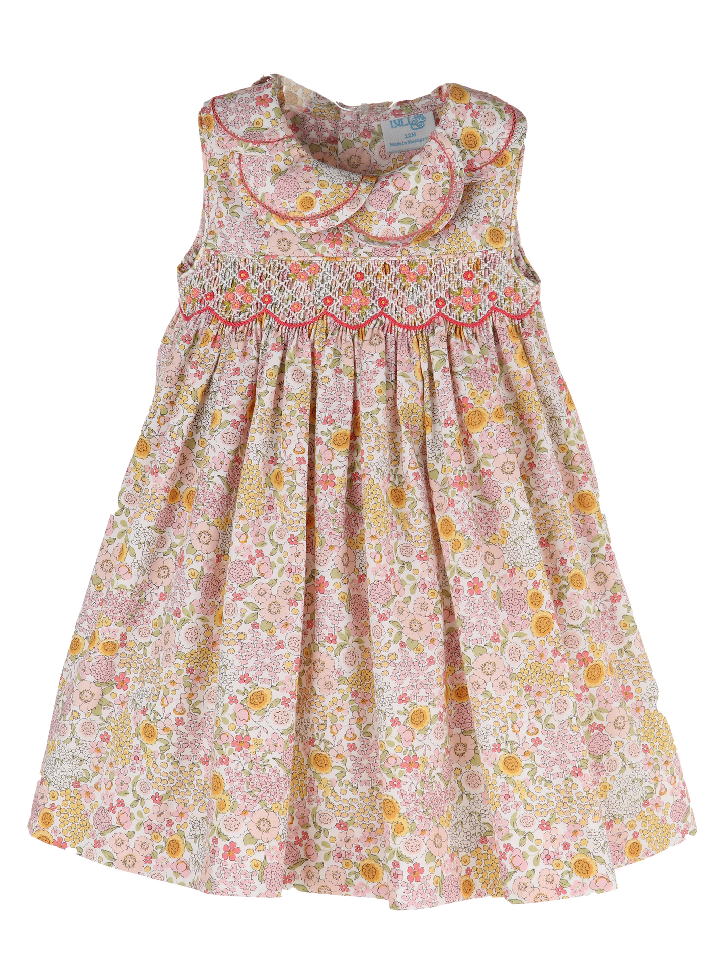 Floral Bouquet Petal Collar Dress- Pink - Persnickety Shop