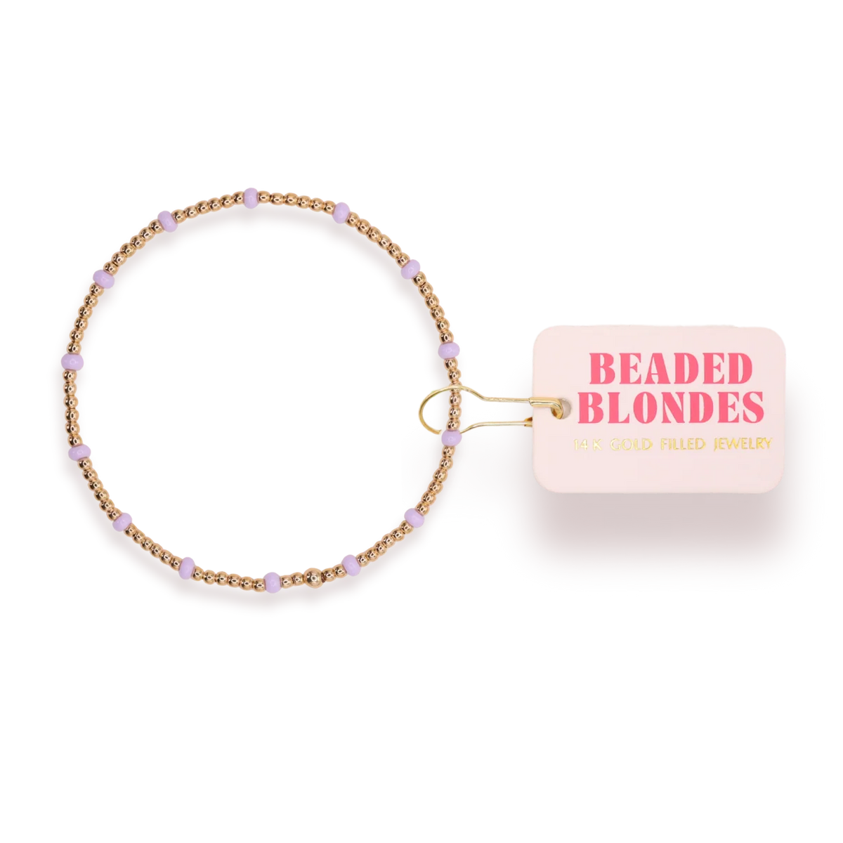 Beaded Blondes Lilac Dainty Poppi Bracelet 6.75 inch