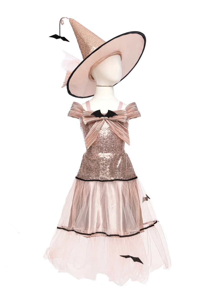 Great Pretenders Glam Witch Dress & Hat, Size 5-6