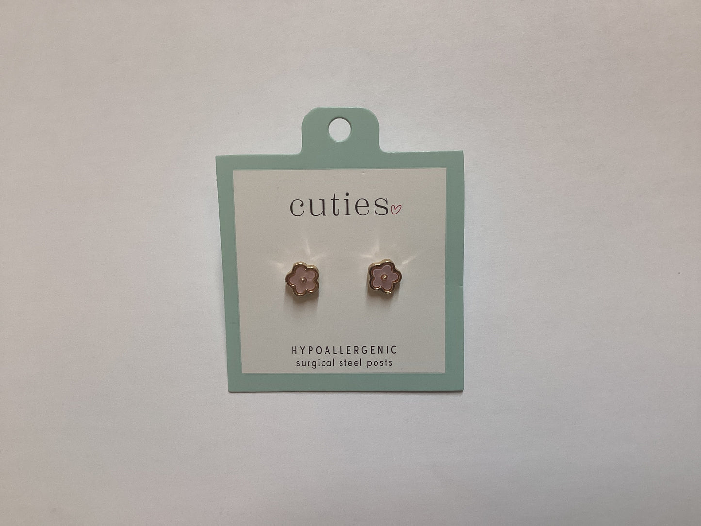 Earrings-Pink and Gold Flowers