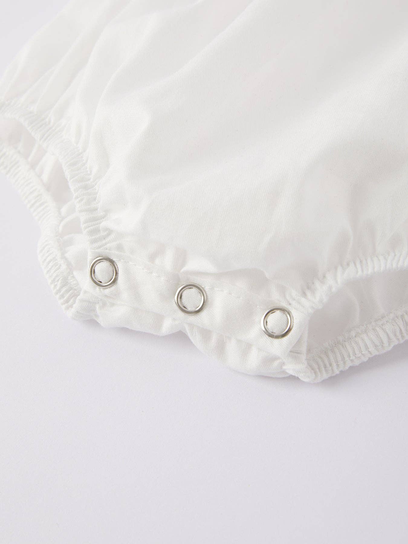 White Smocked Church Christ Bishop Christening Girls Romper: 12M - Persnickety Shop