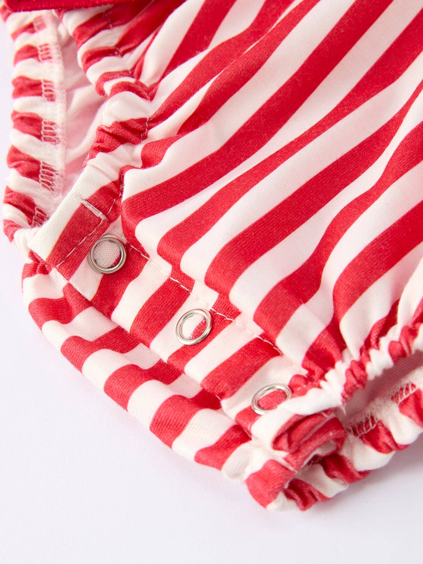 Valentine's Red Stripe Heart Bubble Romper for Baby Girls: 3M - Persnickety Shop