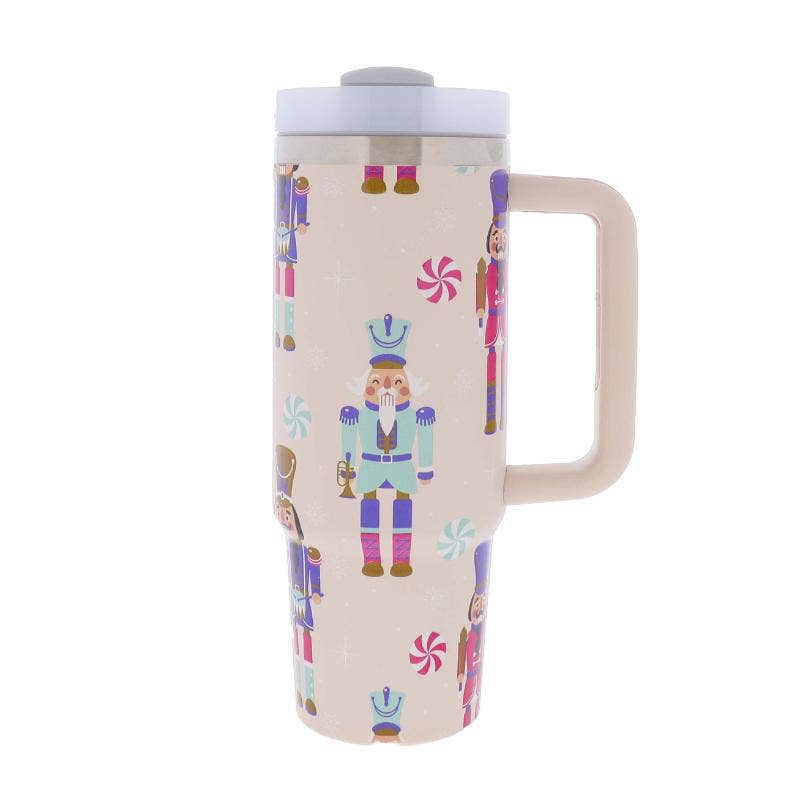 Jane Marie Whimsy Nutcracker 30 Oz. Tumbler With Straw and Handle - Persnickety Shop