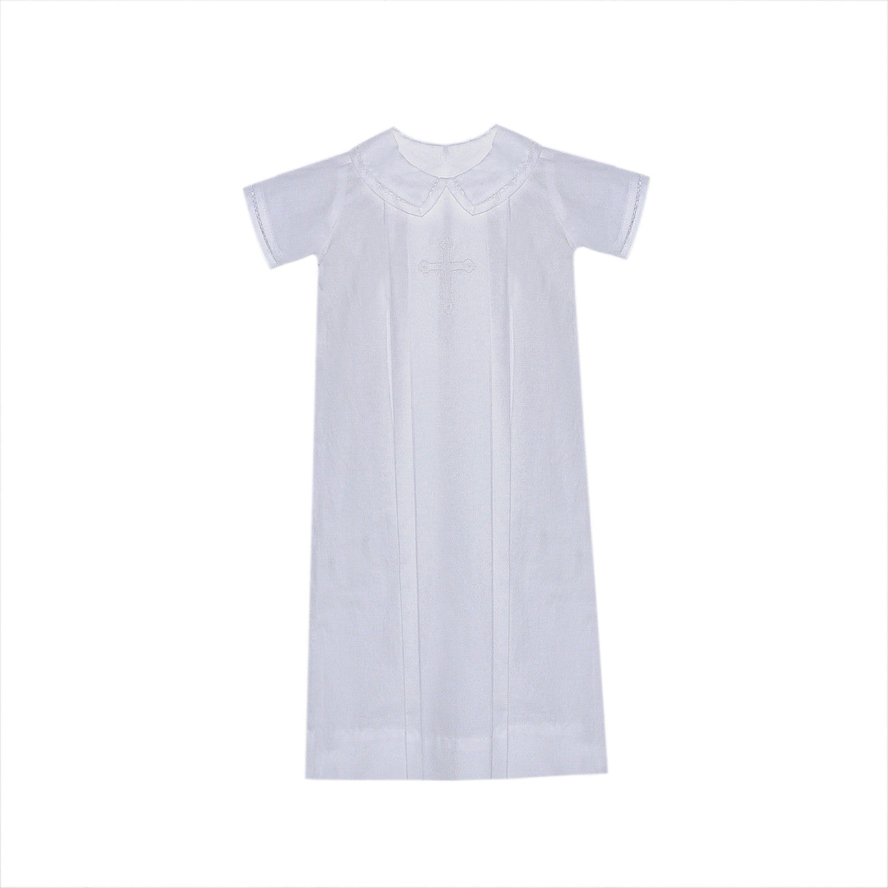 White Carson Christening Daygown - Blue - Persnickety Shop