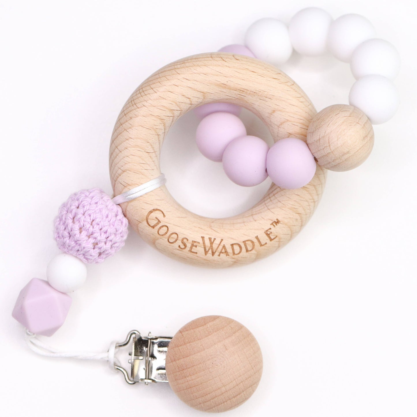 Wooden and Silicone Teether - Lavender - Persnickety Shop