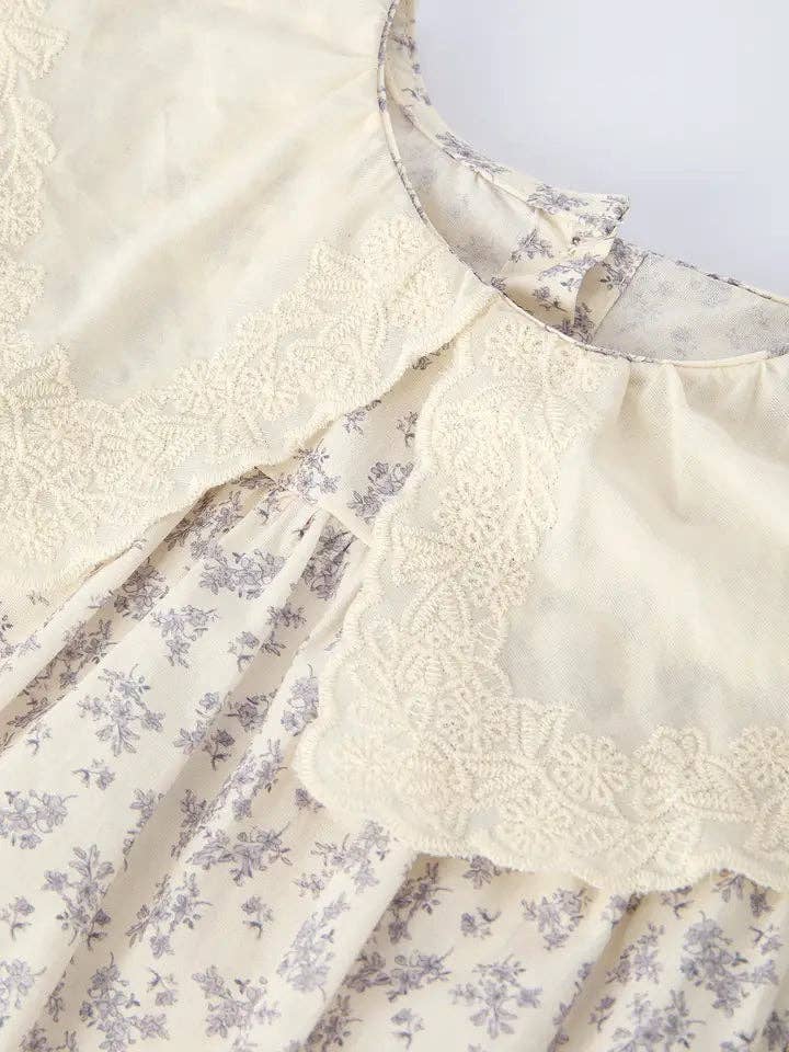 Spring Fall Purple Floral Long-Sleeved Romper: 24M - Persnickety Shop