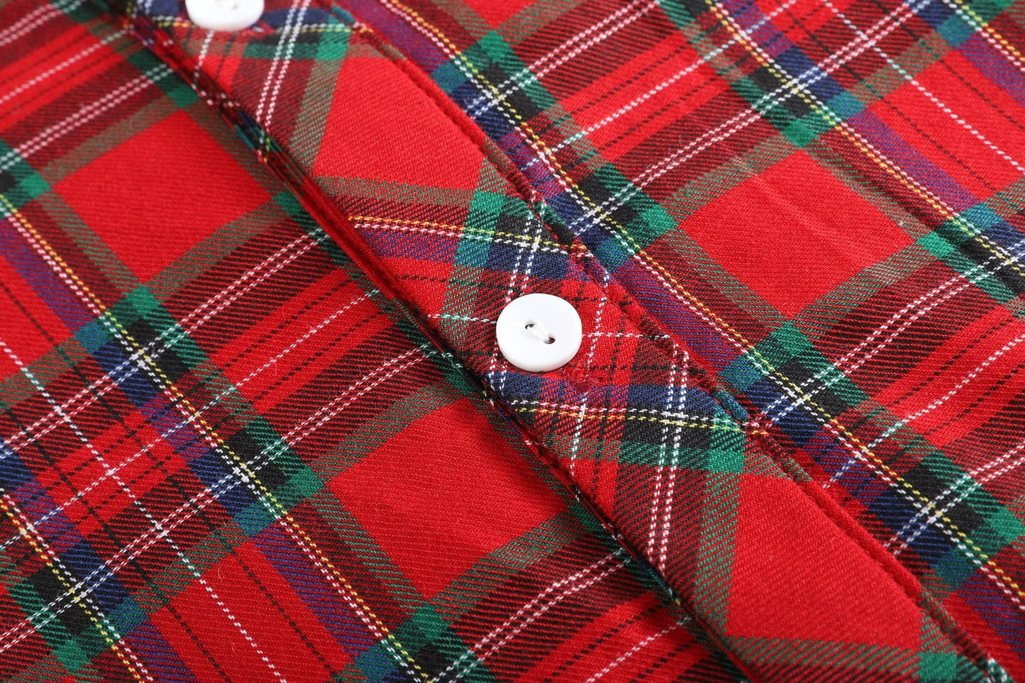 Red and Green Tartan Boy Dress Shirt: Red - Persnickety Shop