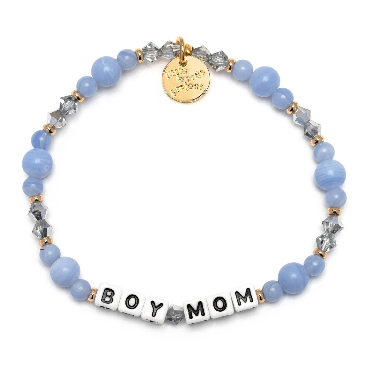 Little Words Ptoject White-Boy Mom-Blue Dynamite: White / S/M