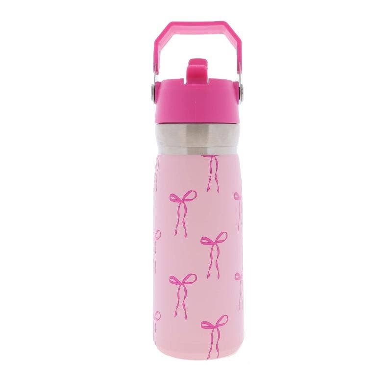 Jane Marie Tied with a Bow 22 Oz. Water Bottle With Straw Cap" - Persnickety Shop