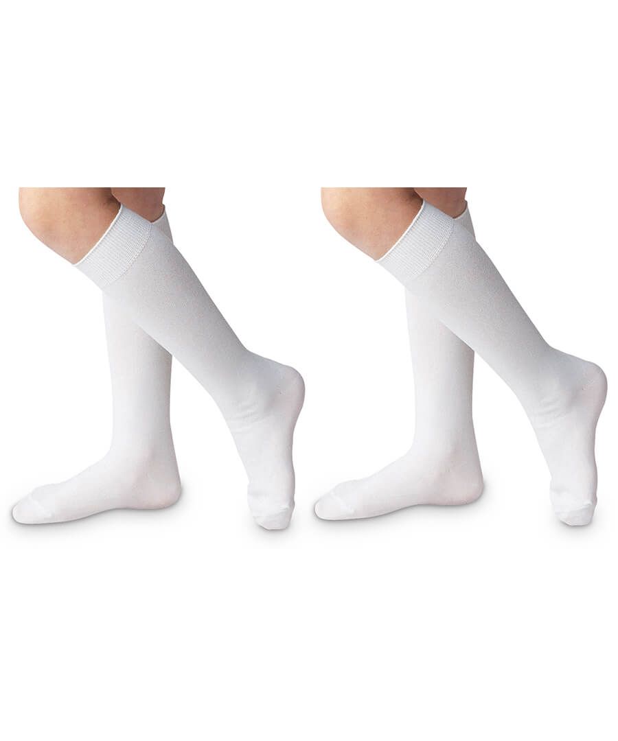 Jefferies Socks Classic White Nylon Knee High Socks 1 Pair - Persnickety Shop