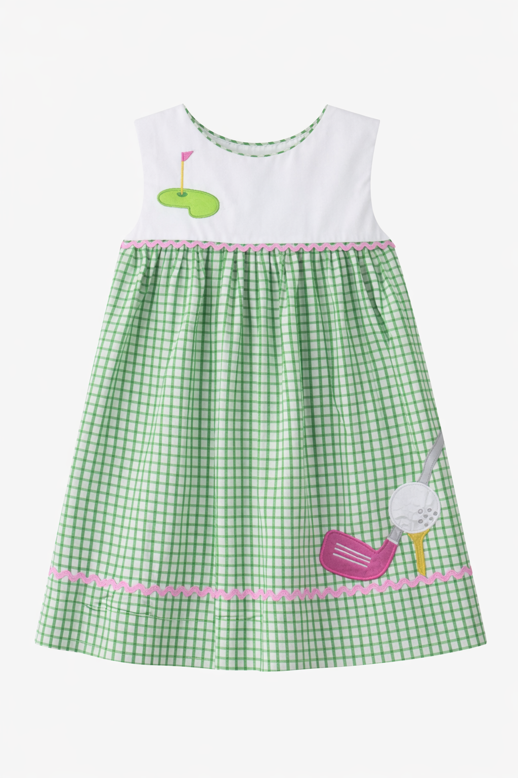 Petit Ami Green Sunbubble with Overlay Skirt Golf Applique - Persnickety Shop