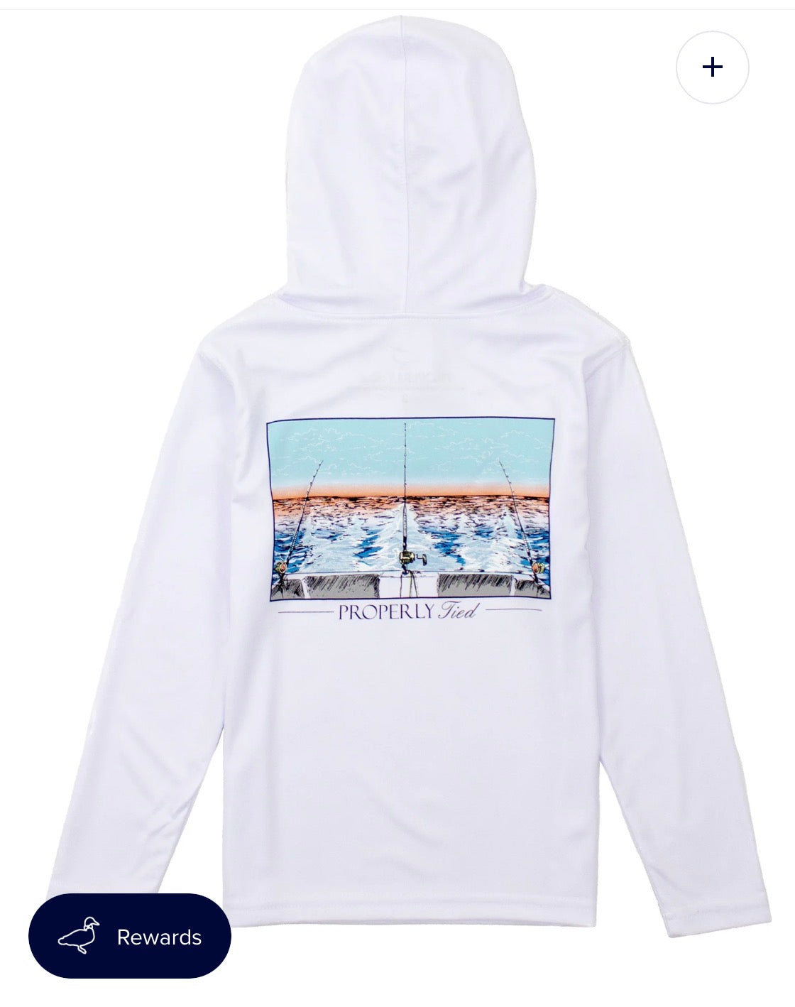 Properly Tied Boys Shade Performance Hoodie Castaway White - Persnickety Shop