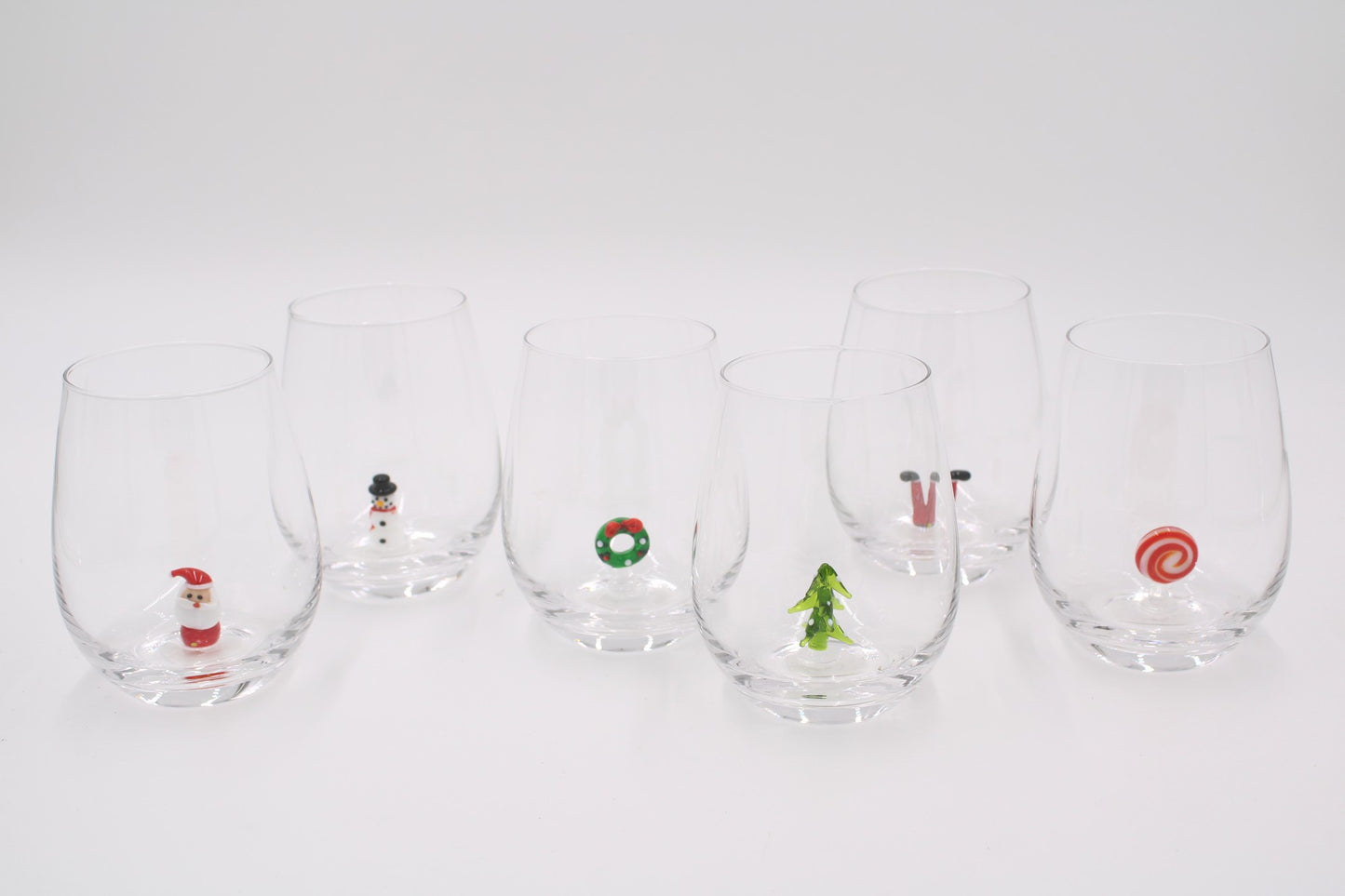 3x4" Stemless Wineglass with Decorative Icon - Persnickety Shop