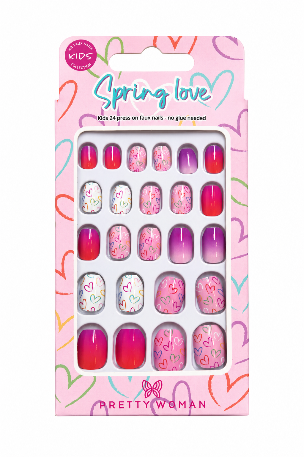 SPRING LOVE GIRLS PRESS ON NAILS