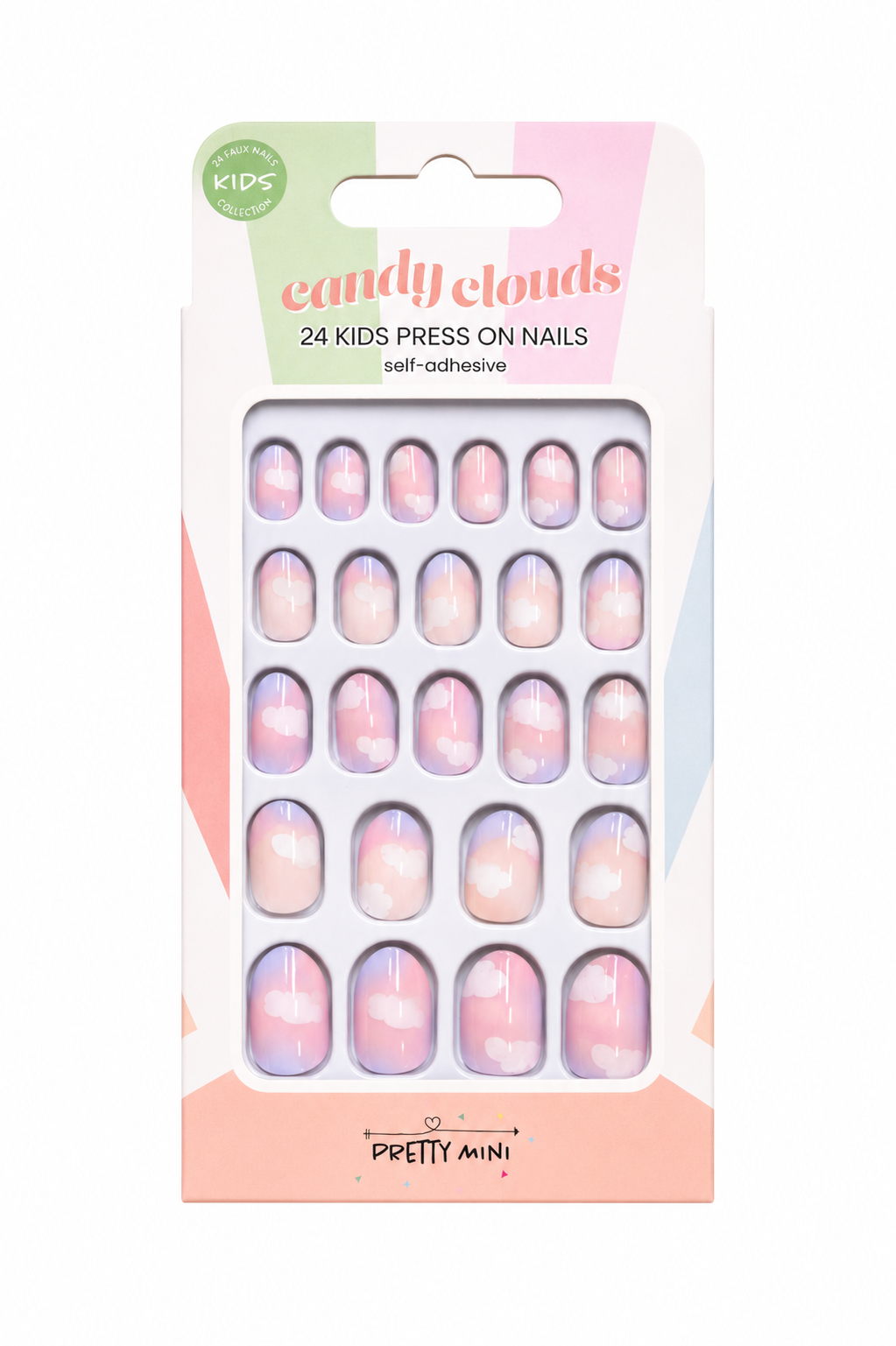 CANDY CLOUDS GIRLS PRESS ON NAILS