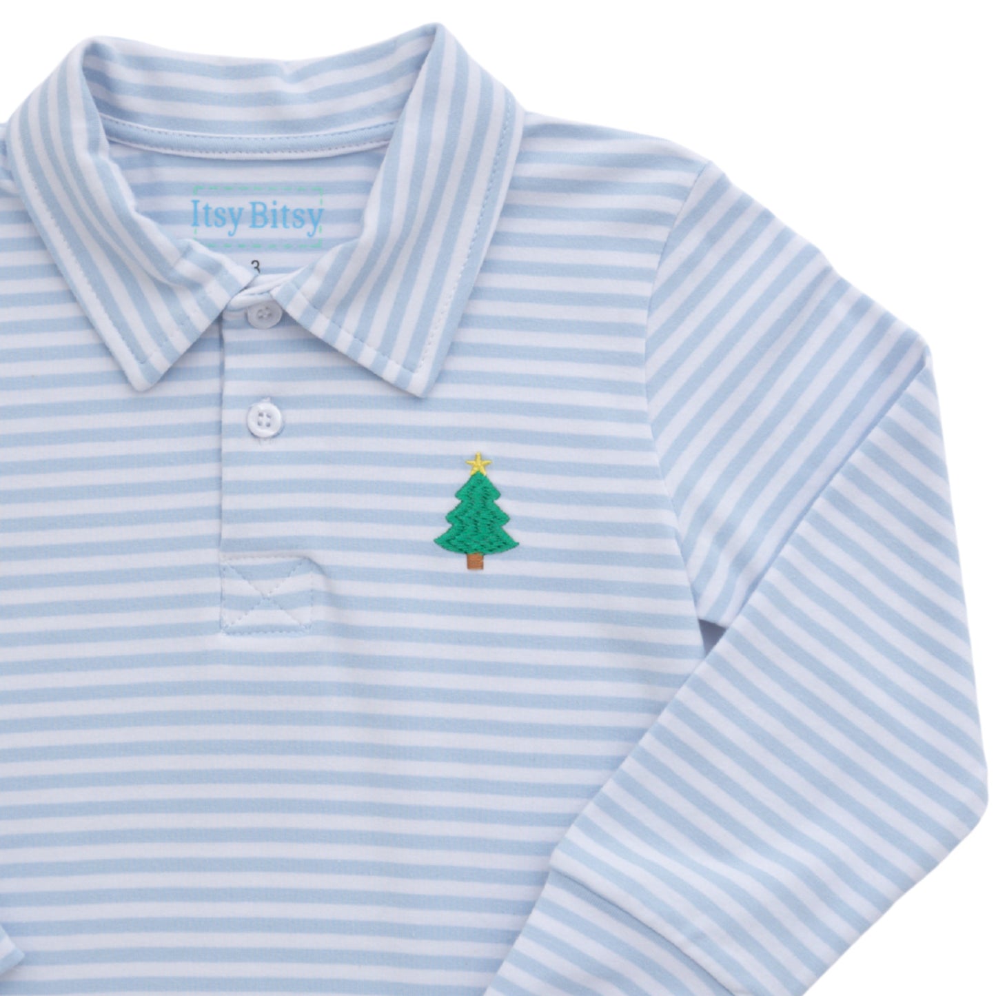Itsy Bitsy Boys Christmas Tree Polo