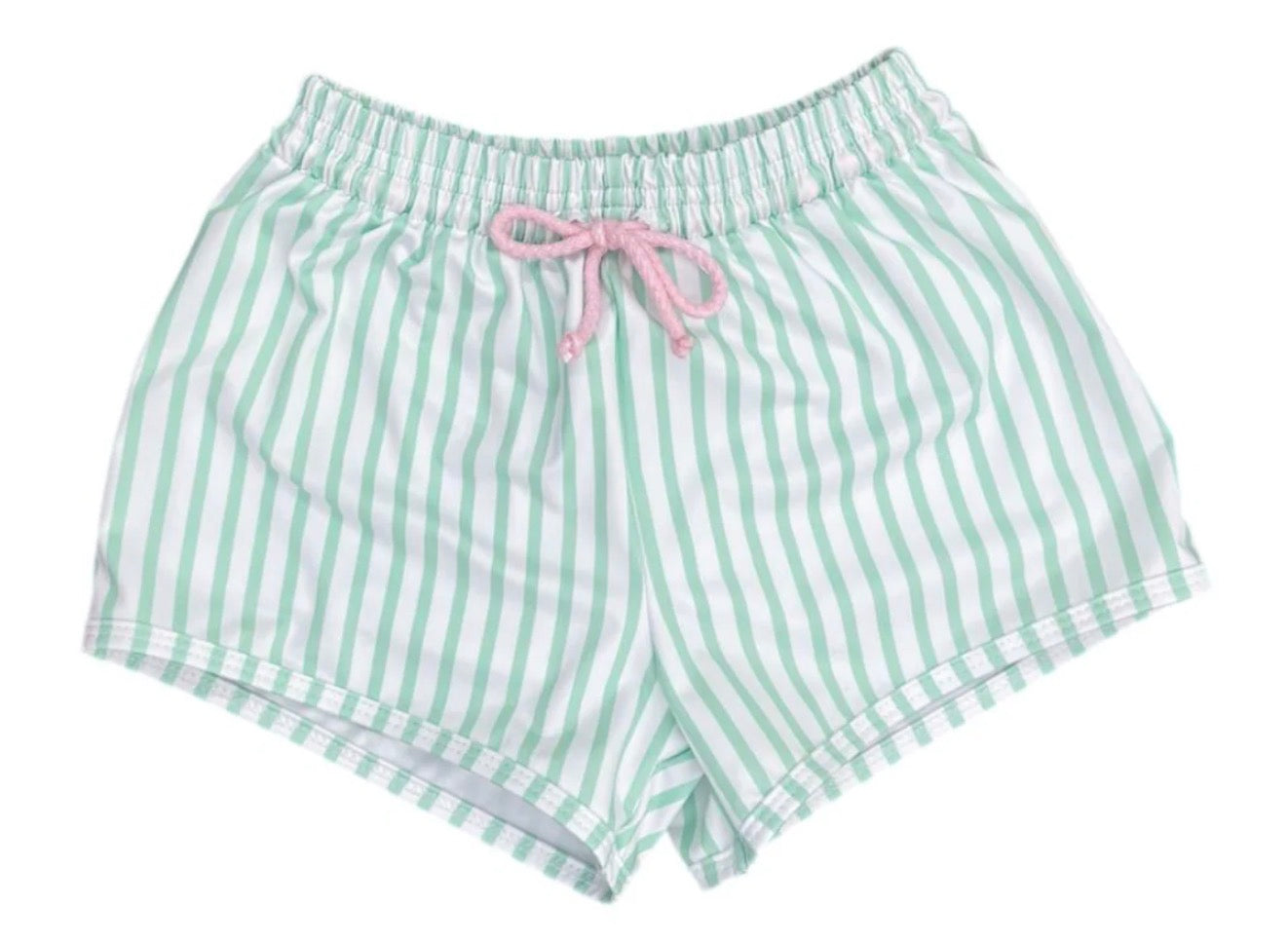James Watermelon Mint Stripe Swim Shorts - Persnickety Shop