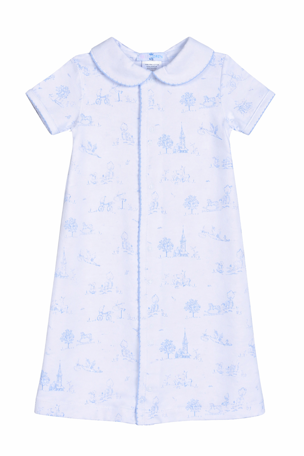 Baby Loren BLUE BABY TOILE PIMA BABY DGOWN (Copy) - Persnickety Shop