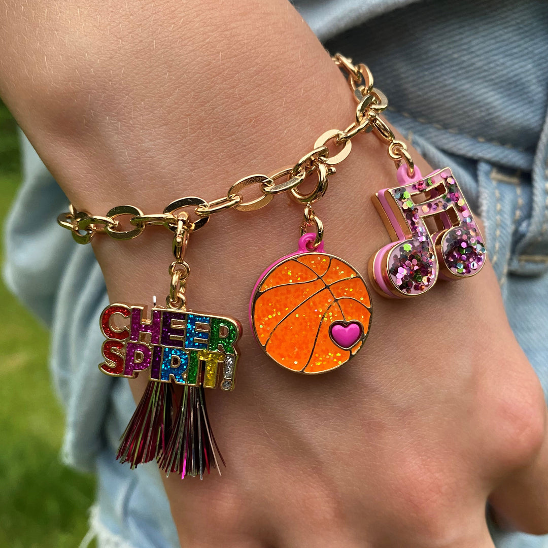 Gold Glitter Basketball Charm - Persnickety Shop