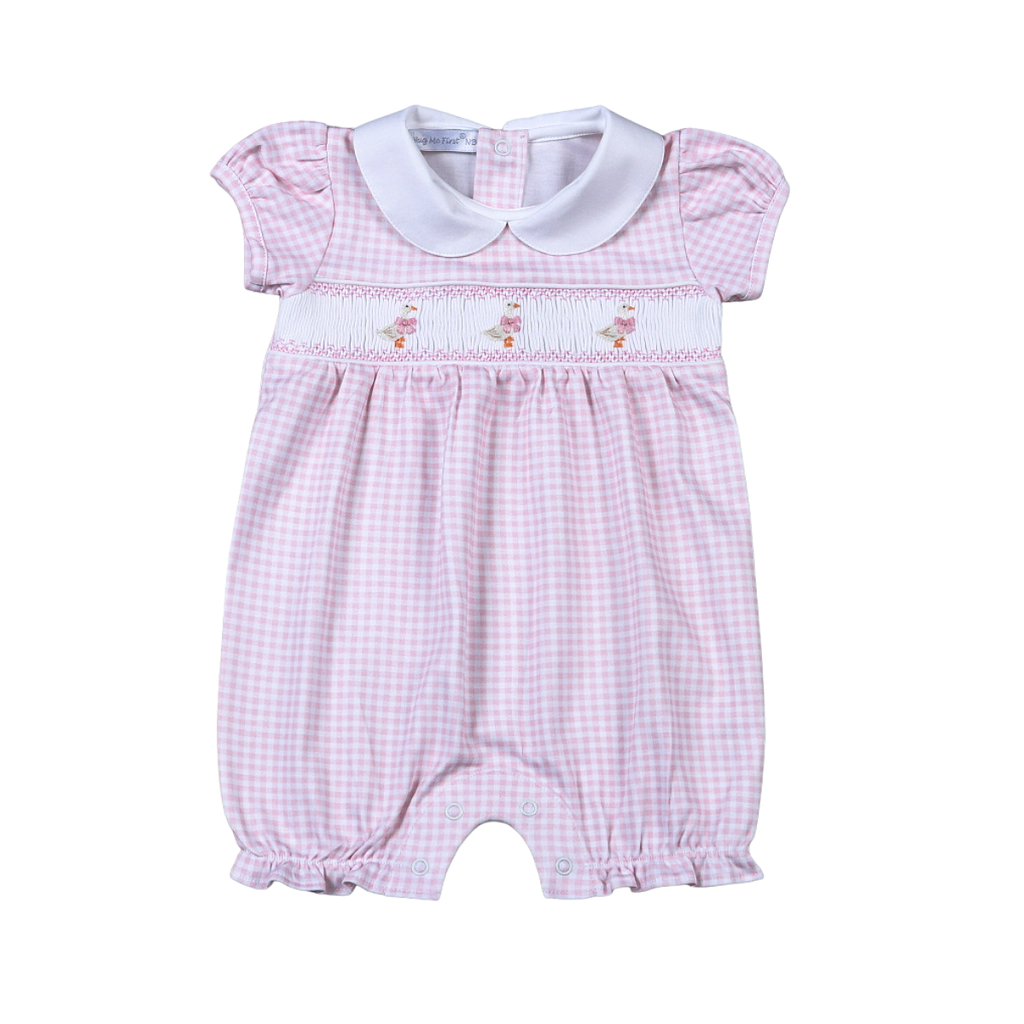 Baby Loren Pink Hand Smock Baby Goose Bubble - Persnickety Shop