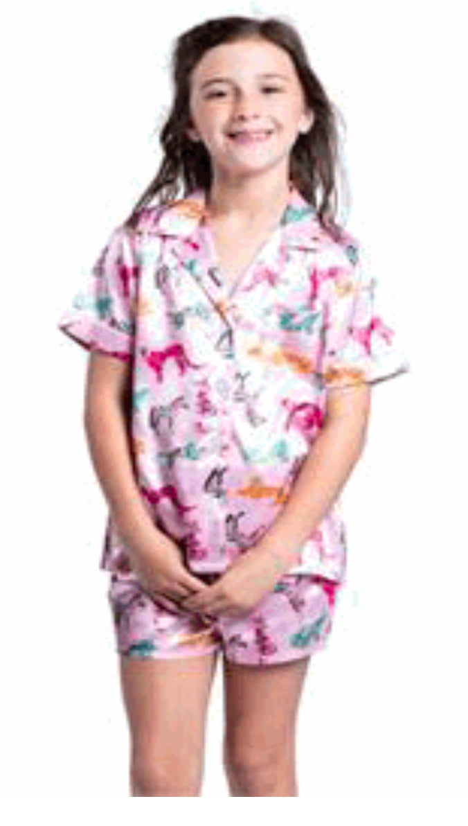 Kids Satin Pajama Short Set - Persnickety Shop