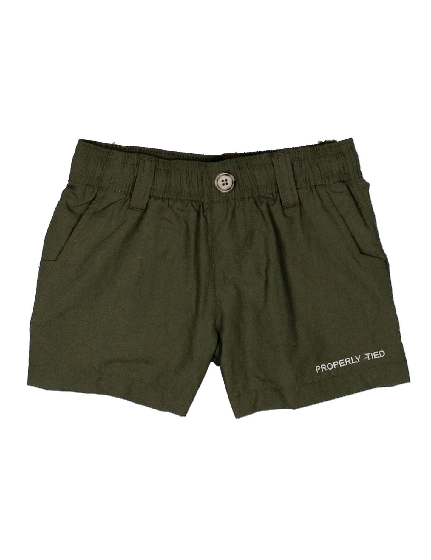 Properly Tied Boys Mallard Short Olive