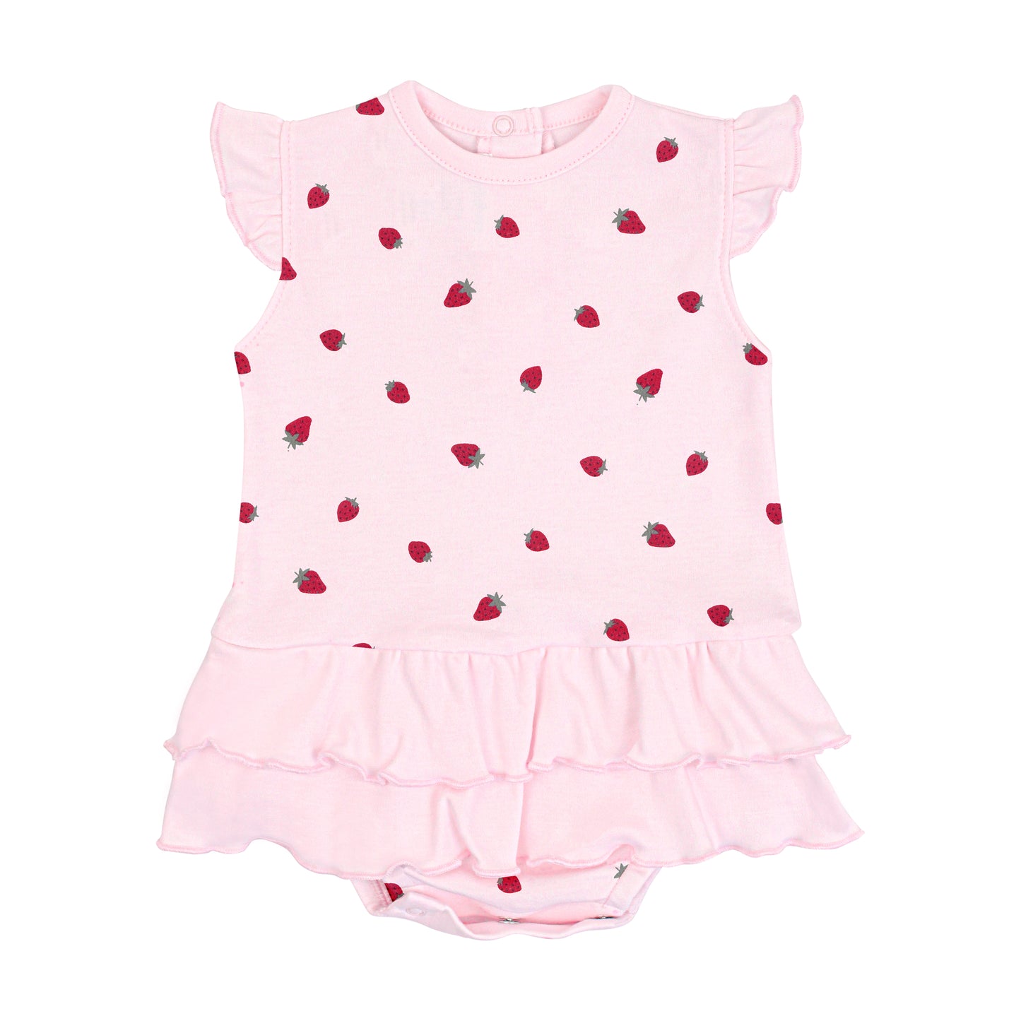 LYDA BABY Strawberries Onesie Pink - Persnickety Shop