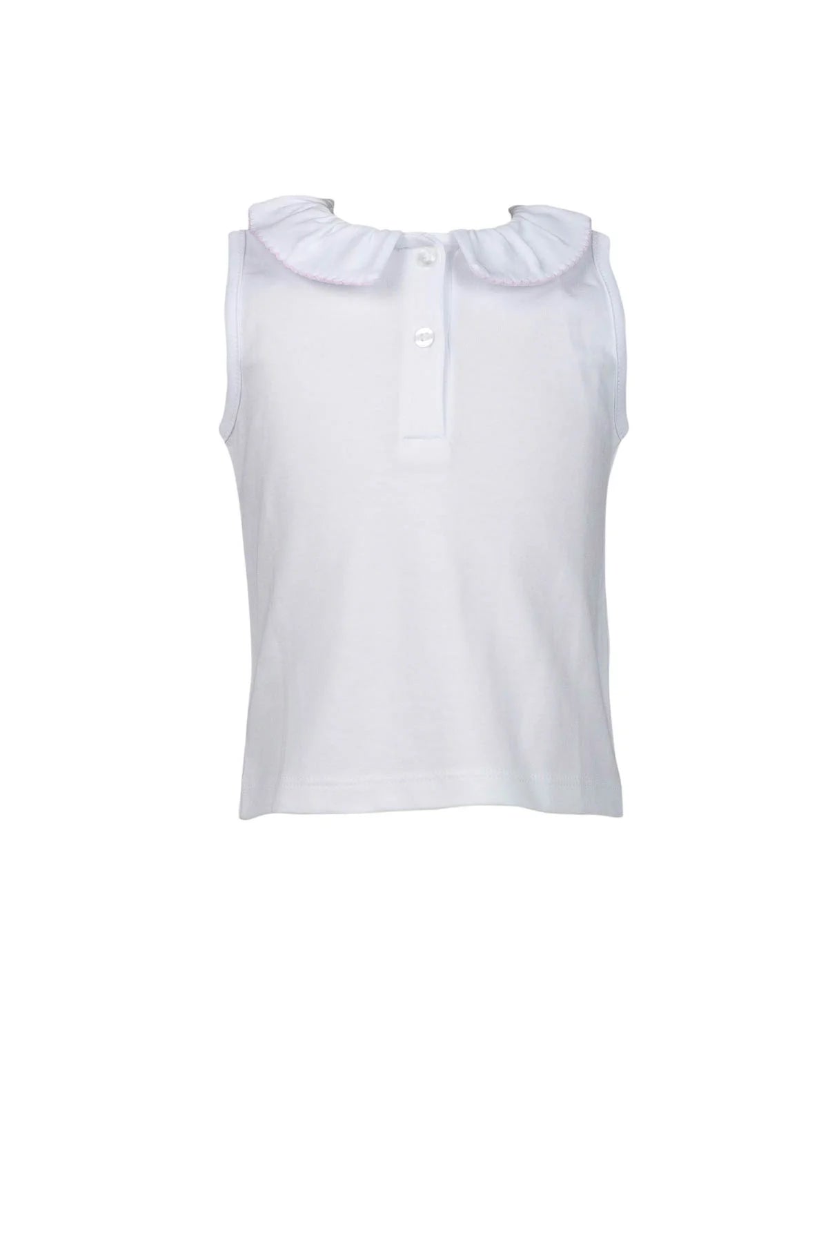 THE PROPER PEONY Ruffled Peter Pan Sleeveless Shirt PINK