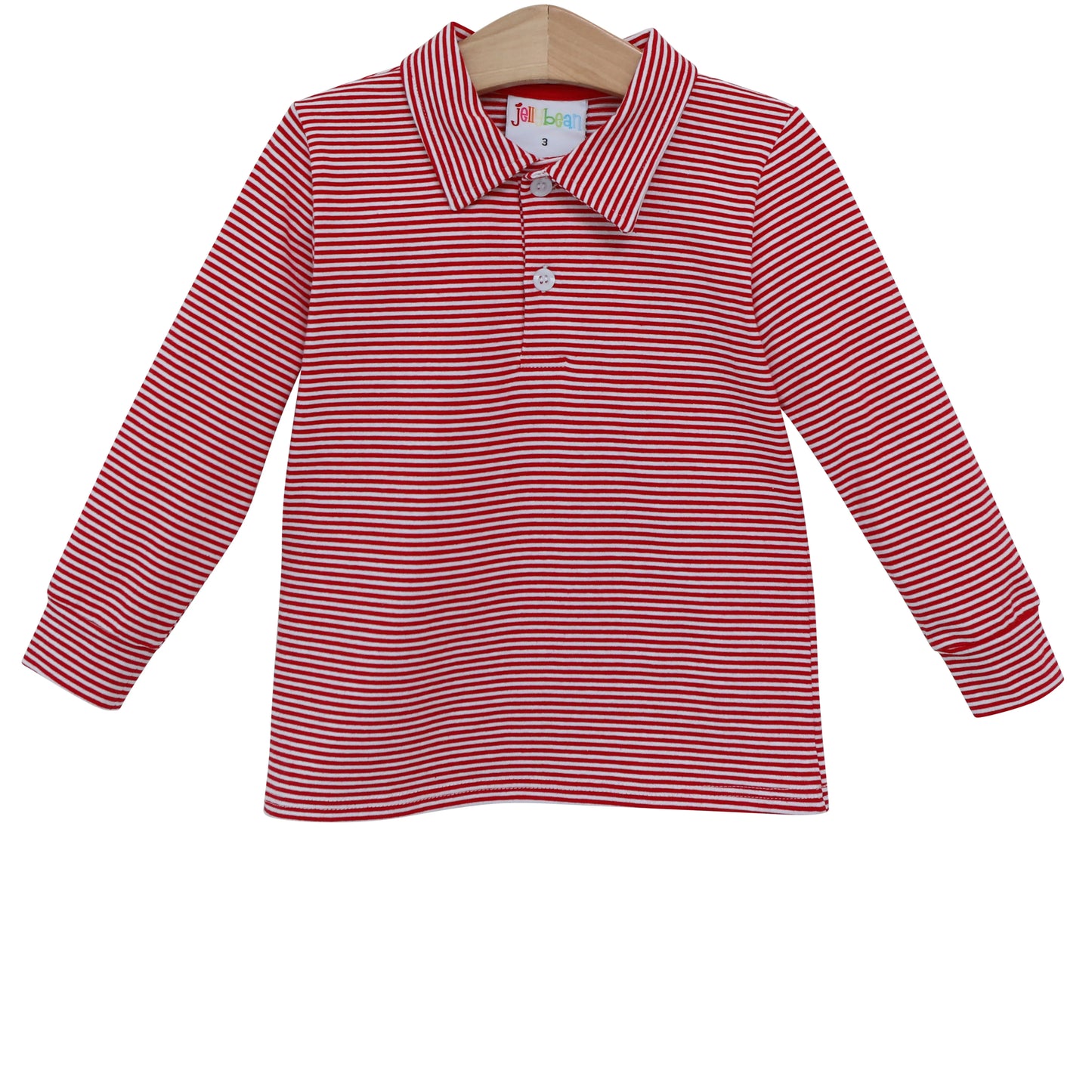 *PRE ORDER* Michael Polo LS- Red Stripe Jellybean by Smock Candy