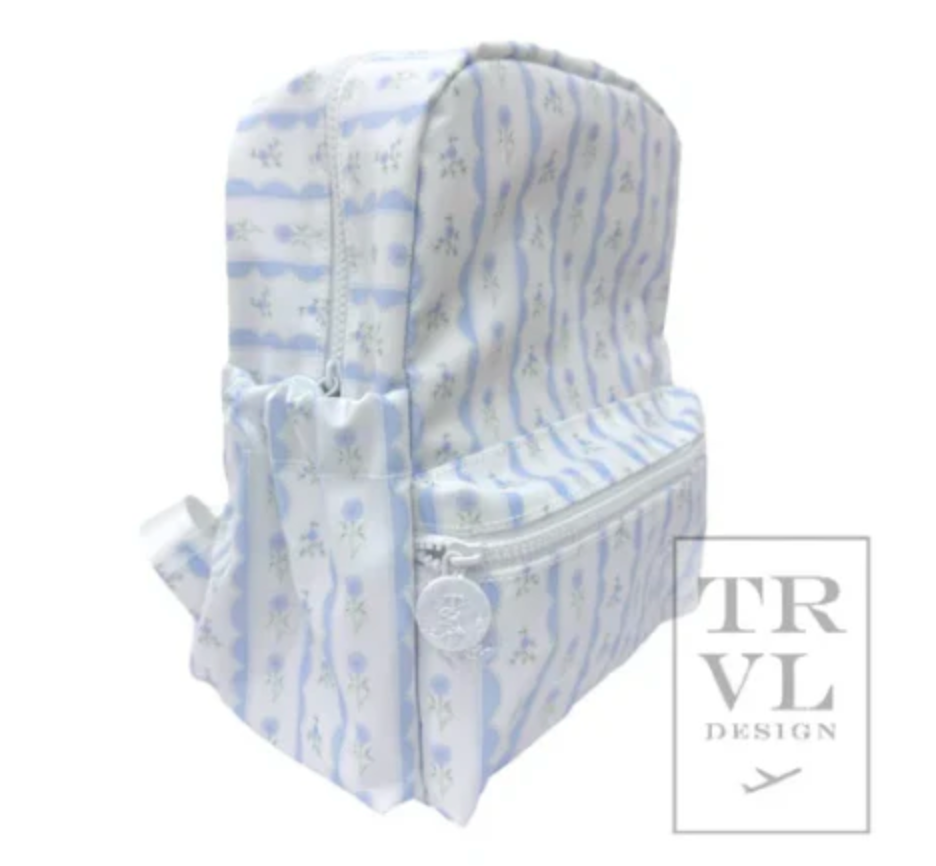 TRVL DESIGN MINI BACKER - RIBBON FLORAL BLUE Backpack