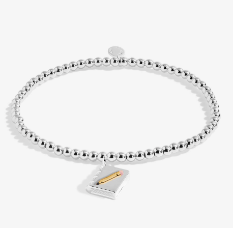 Kids' Confetti A Little 'You Are Off To School' Bracelet In Silver Plating