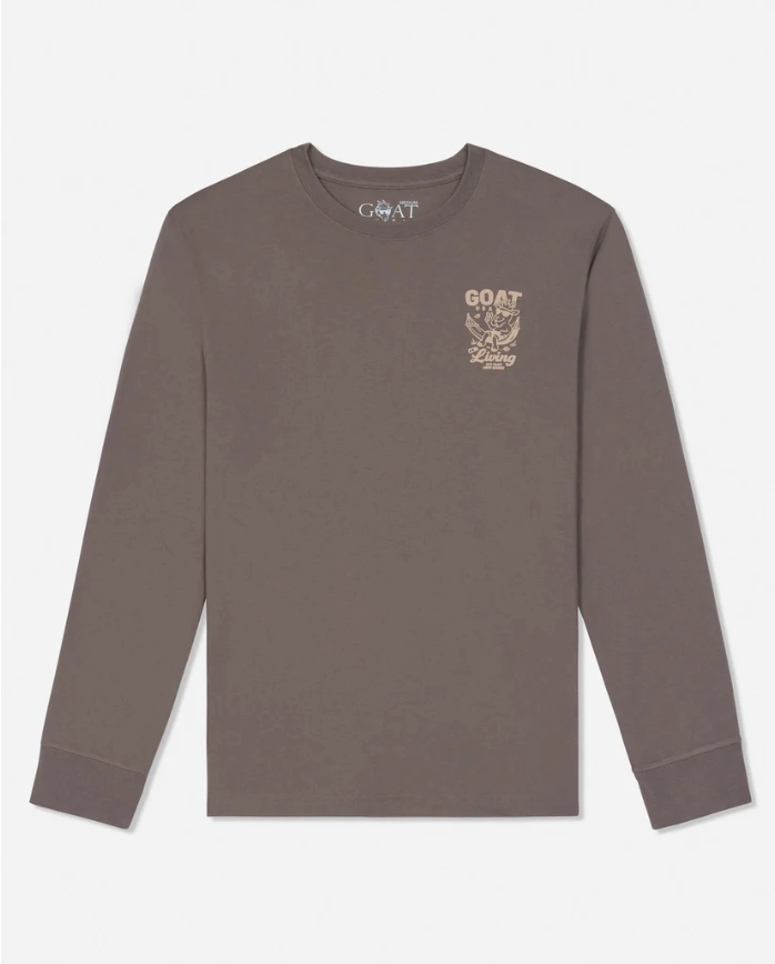 Goat Slow Living Long Sleeve T-shirt: Mocha