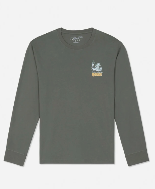 Goat Bucks Long Sleeve T-shirt: Smokey Olive