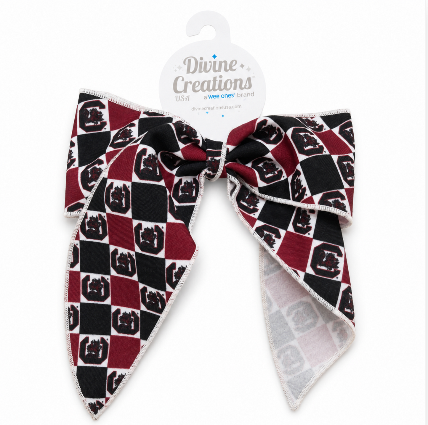 Wee Ones Embroidered Grosgrain Hair Bow