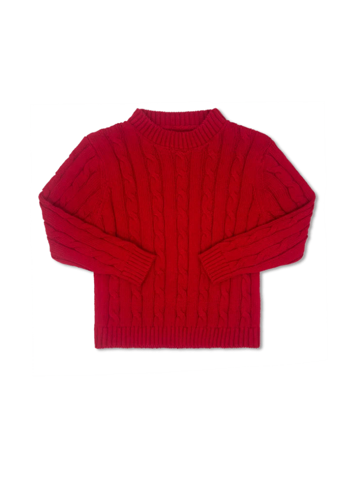 Lullaby Set Cable Knit Sweater - Raleigh Red