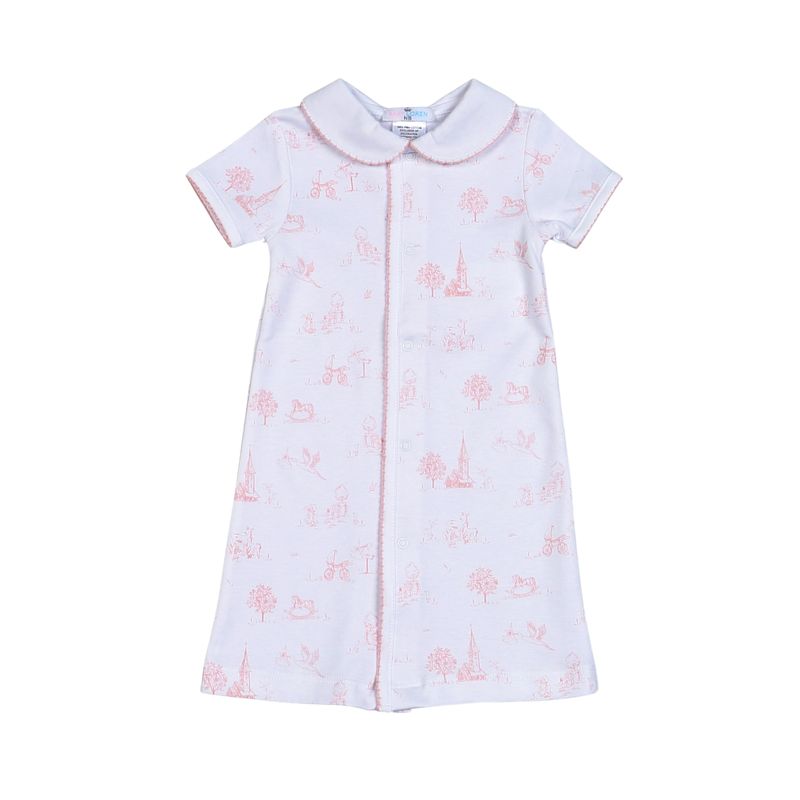 Baby Loren PINK BABY TOILE PIMA BABY GOWN