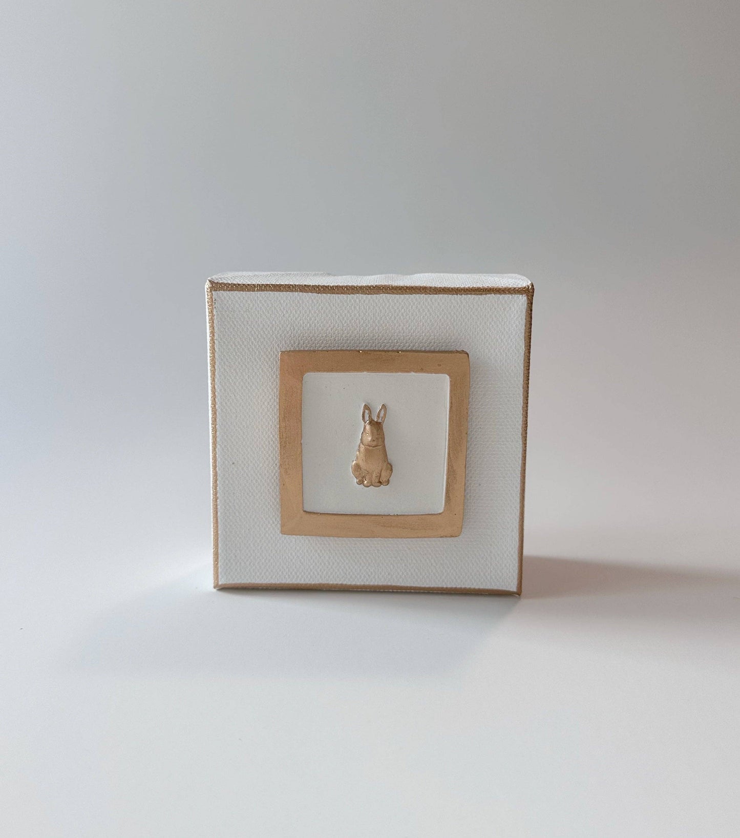 4x4 Bunny Intaglio Canvas - Persnickety Shop