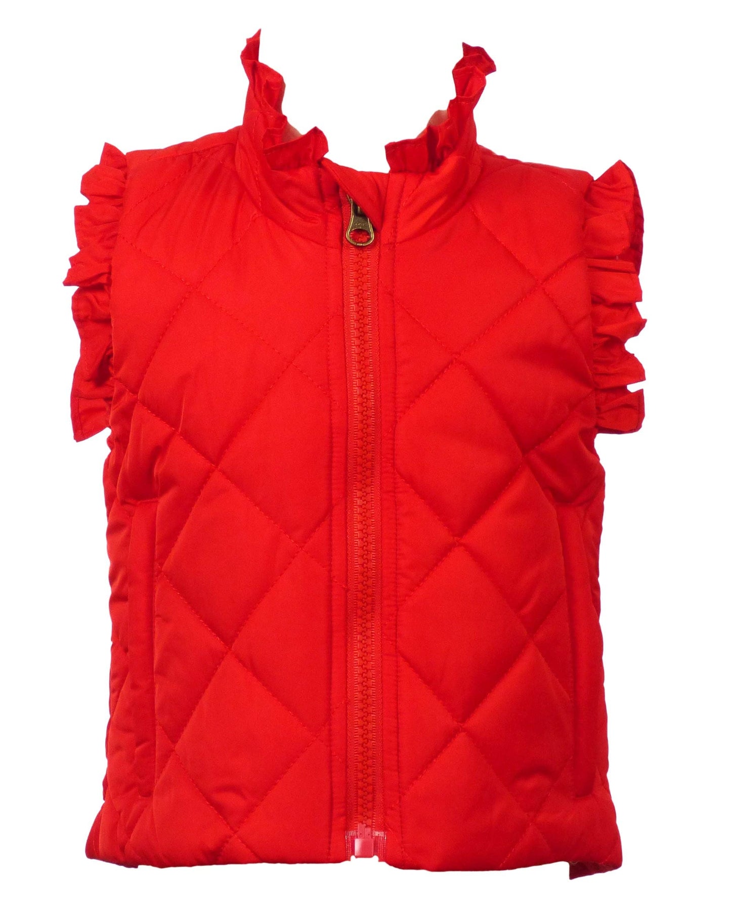 Vera Vest with Ruffle - Cardinal Red - Persnickety Shop