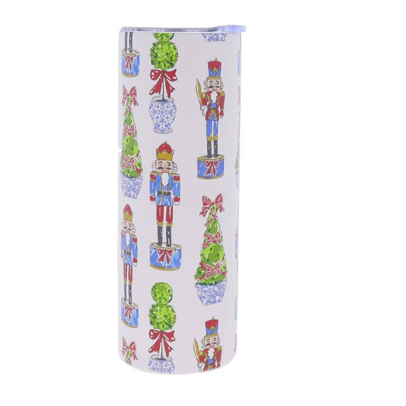 Jane Marie Festive Nutcracker 20 Oz. Skinny Tumbler With Lid And Staw - Persnickety Shop