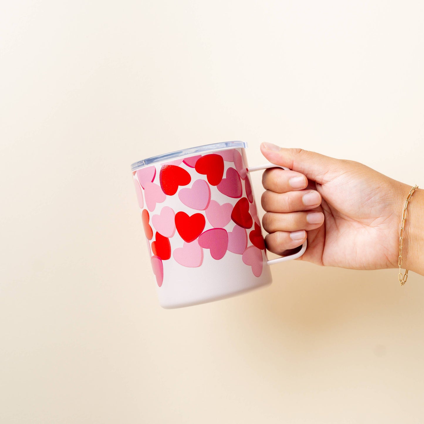 14 oz Insulated Mug-Blushing Hearts - Persnickety Shop