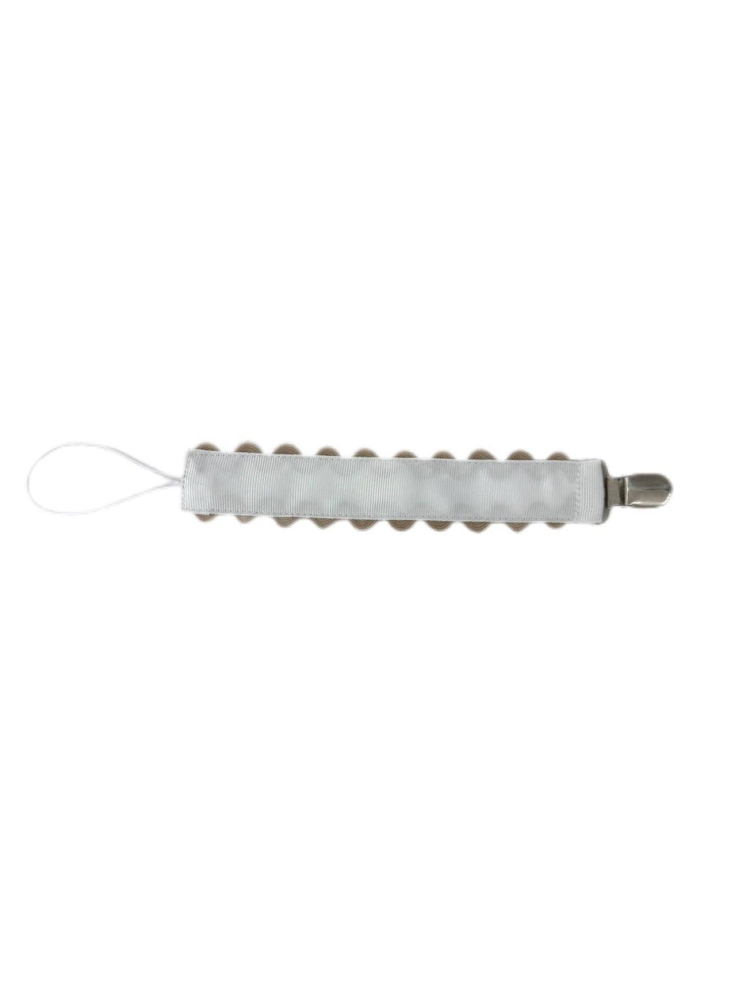 Paci Clip - Hampton James White with Khaki
