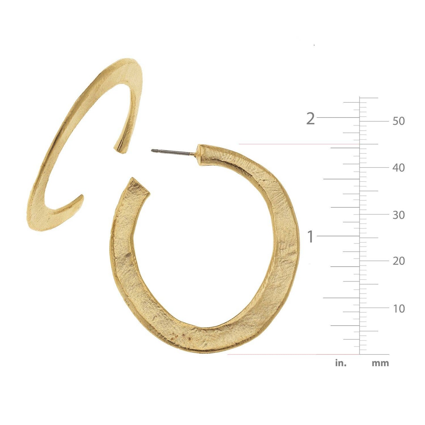 Gold Earrings Approximately 1.5 in diameter