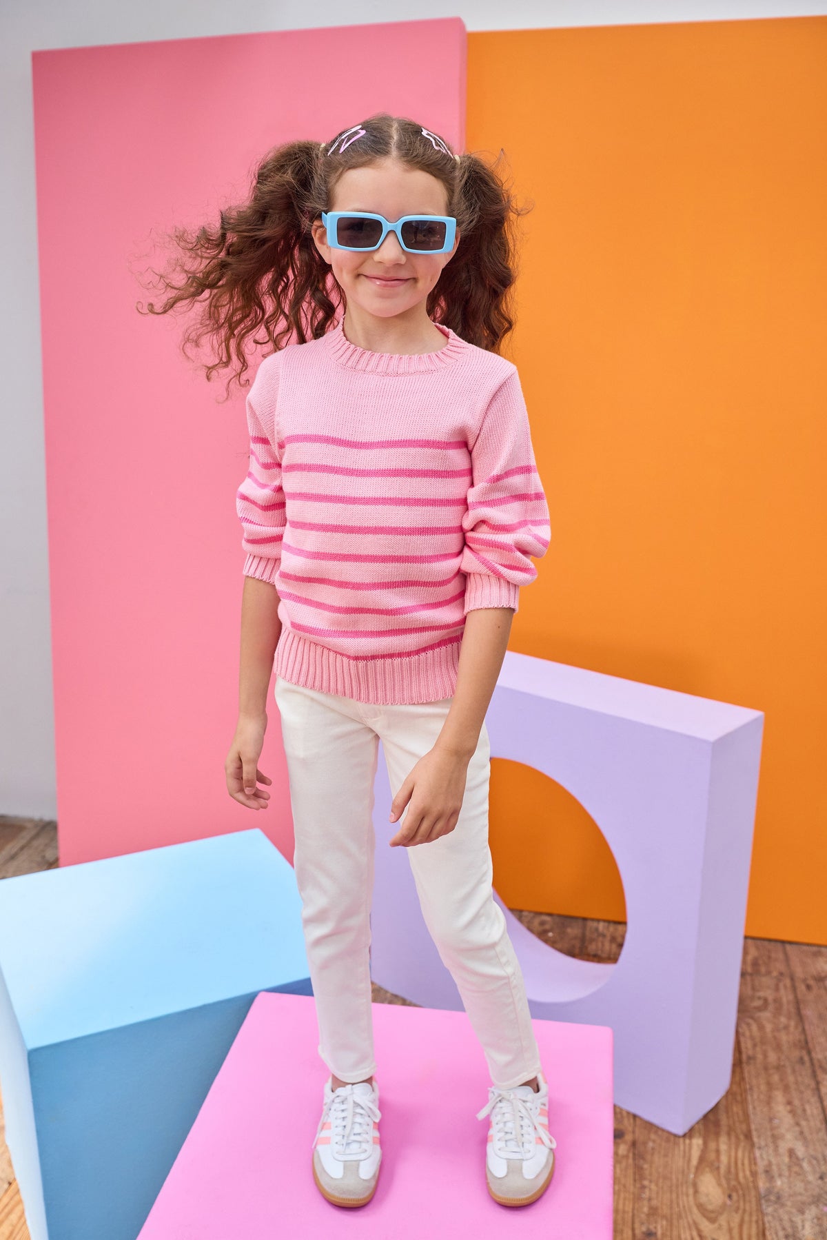 Bisby Striped Sweater - Pink