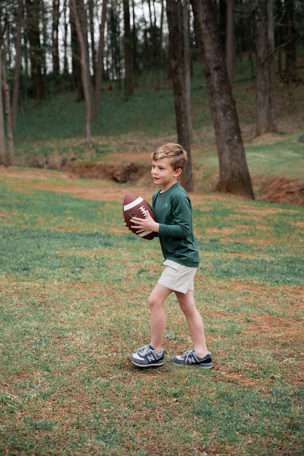 PRODOH Kid's Long Sleeve Pro Performance T-Shirt in Camping Green